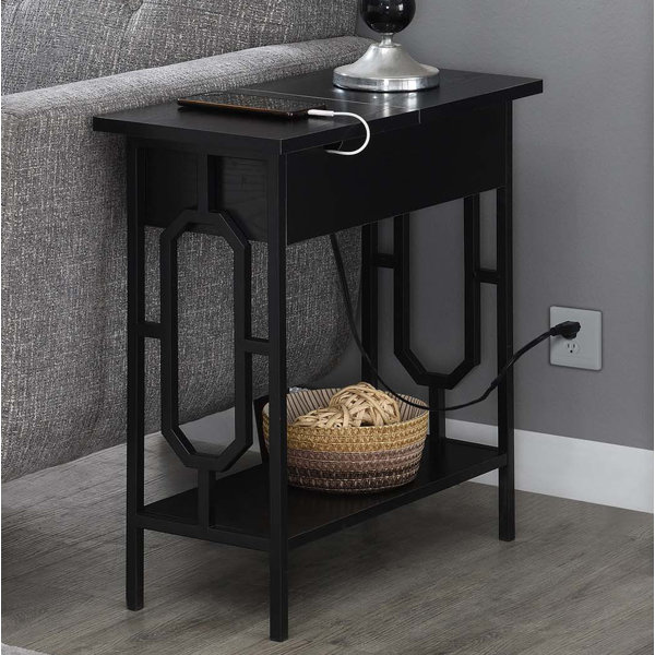 Round End Table With Drawer And Usb Power Ports bmpwoot